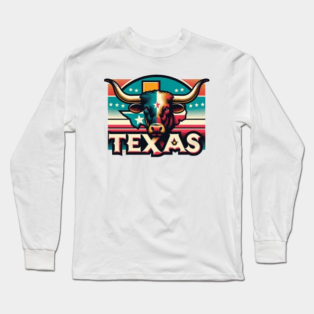 Lone Star State Pride: Texas Strong Long Sleeve T-Shirt by Gold Turtle Lina